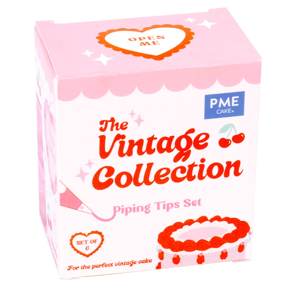 Ensemble de 6 douilles "Vintage Cake" - Acier inoxydable