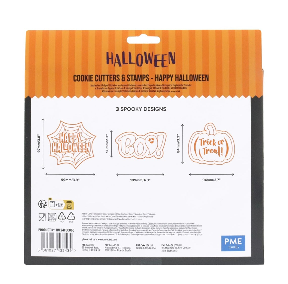 HALLOWEEN EMPORTE-PIÈCES ET TAMPONS - JOYEUX HALLOWEEN (SET DE 3)