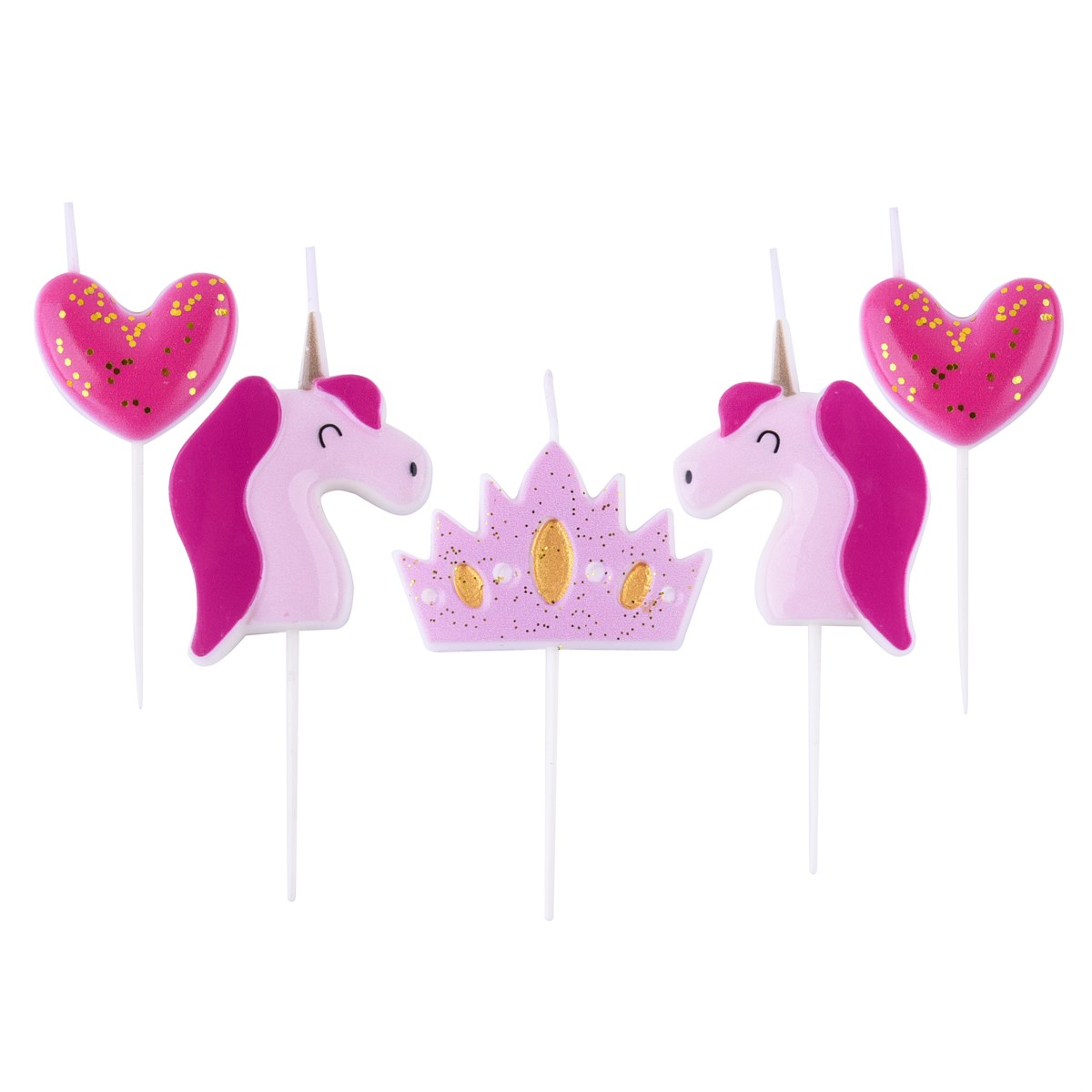 Pack de 5 bougies Princesse - Cire