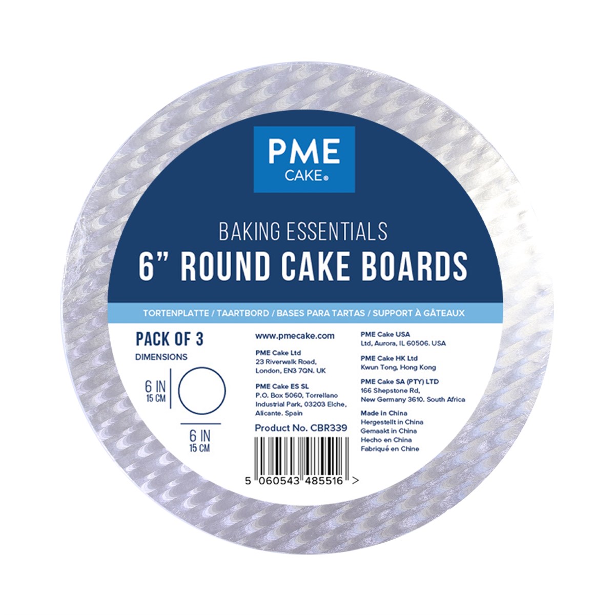 Cakeboard - Semelles - Plateaux à gâteaux rond Baking Essentials, lot de 3