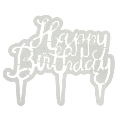 Emporte-pièces - Cake Topper Joyeux anniversaire écriture 185 x 155mm - Thermoplastique