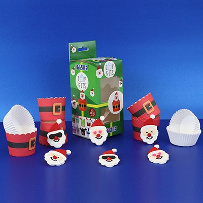 Pack de 6 cup kit emoji père noël - Sucre