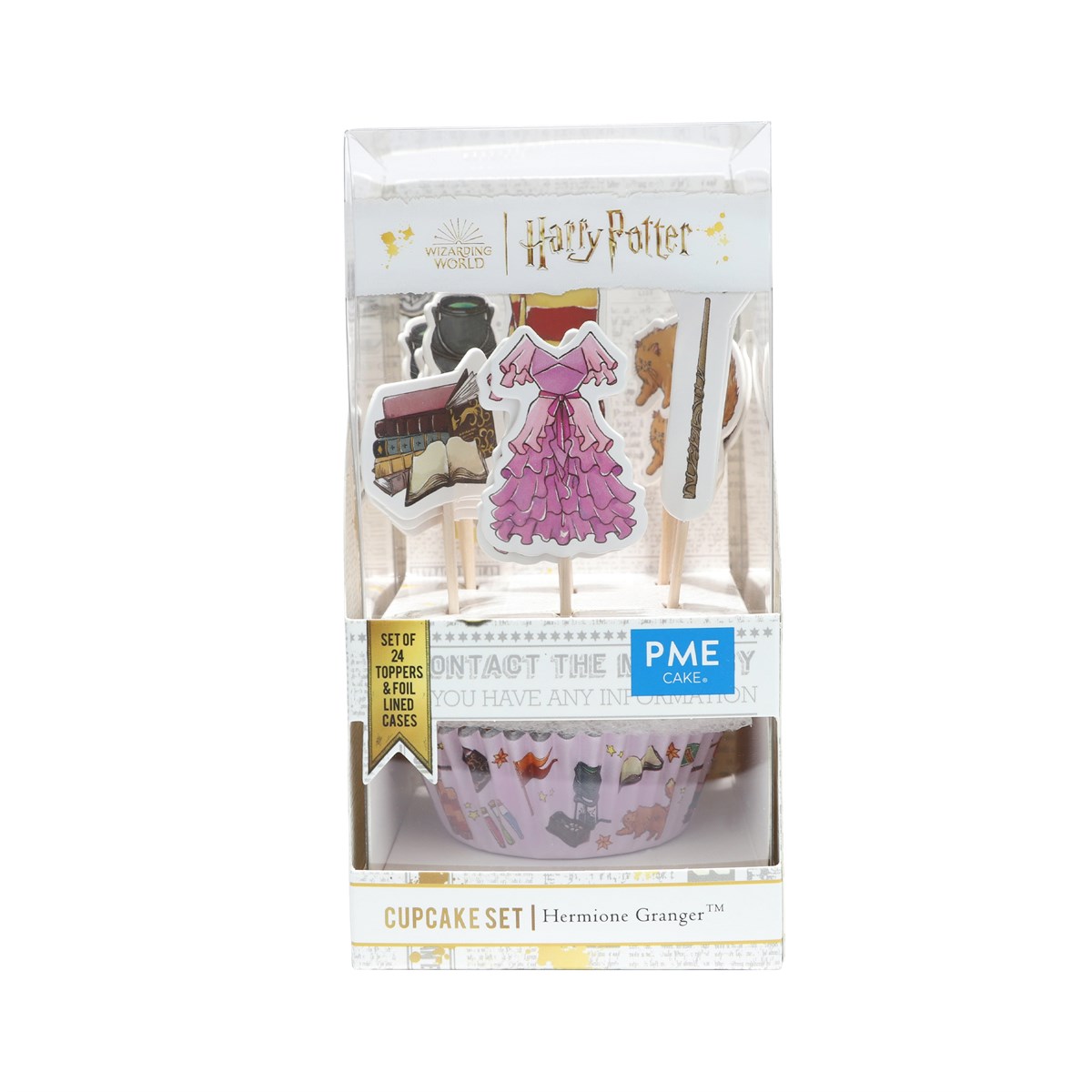 Pack de 24 Caissettes Harry Potter à cupcakes et Toppers "Hermione Granger"