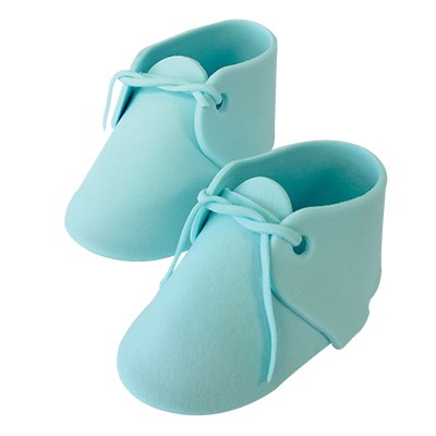 Pack de 2 décorations Chaussures Bleus pour bébé 96x52mm - Sucre