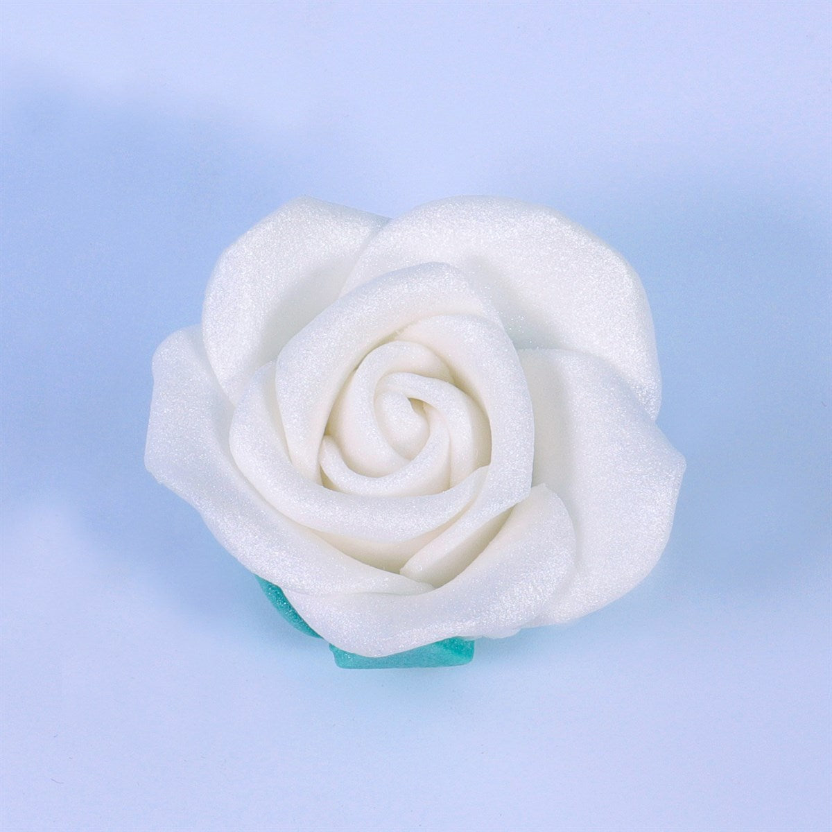 Lot de 4 décorations roses en sucre blanc 62mm